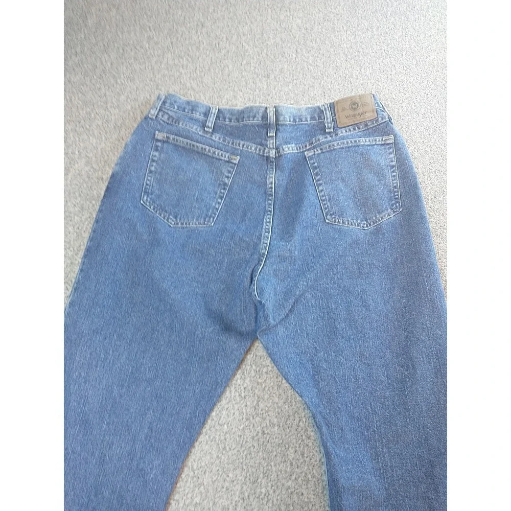 Wrangler Hero Authentic Mens Blue Straight Leg Jeans 38x31 Medium Wash 97T01VR